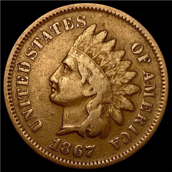 1867 Indian Head Cent NICELY CIRCULATED