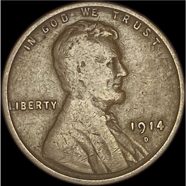 1914-D Lincoln Wheat Cent LIGHTLY CIRCULATED
