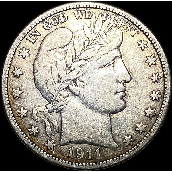 1911 Barber Silver Half Dollar LIGHTLY CIRCULATED