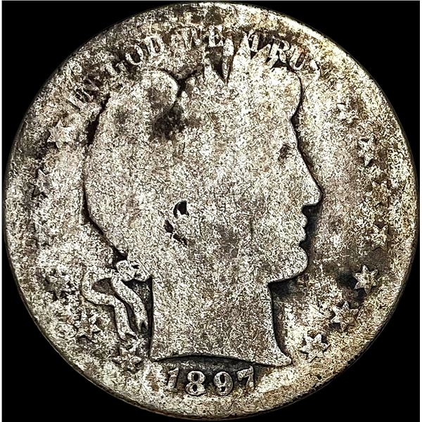 1897-S Silver Barber Quarter NICELY CIRCULATED