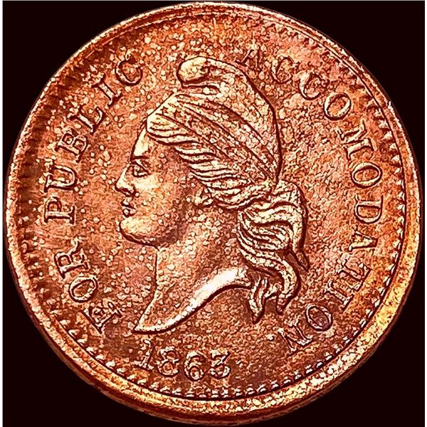 1863 Civil War Token Copper HIGH GRADE