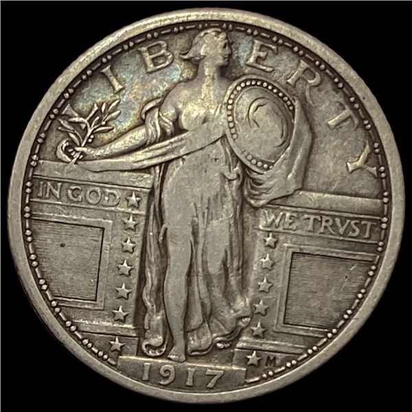 1917 Type 1 Standing Liberty Quarter NEARLY  UNCIRCULATED