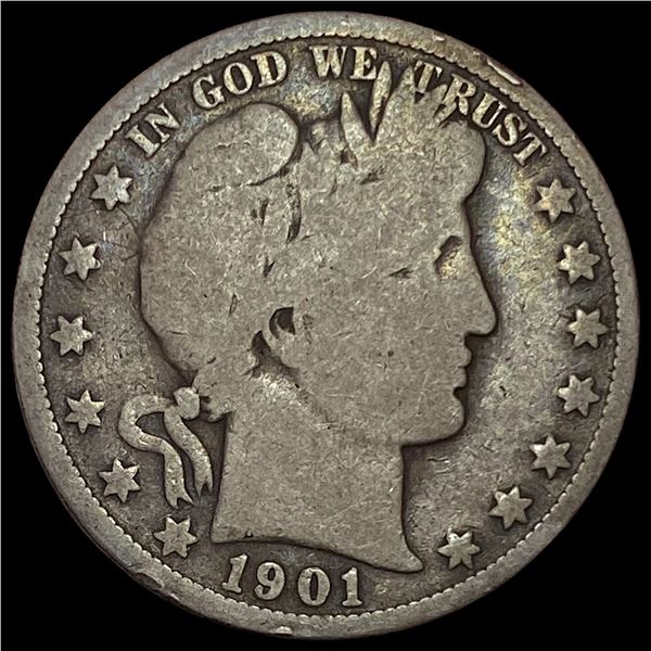 1901-S Silver Barber Half Dollar NICELY  CIRCULATED