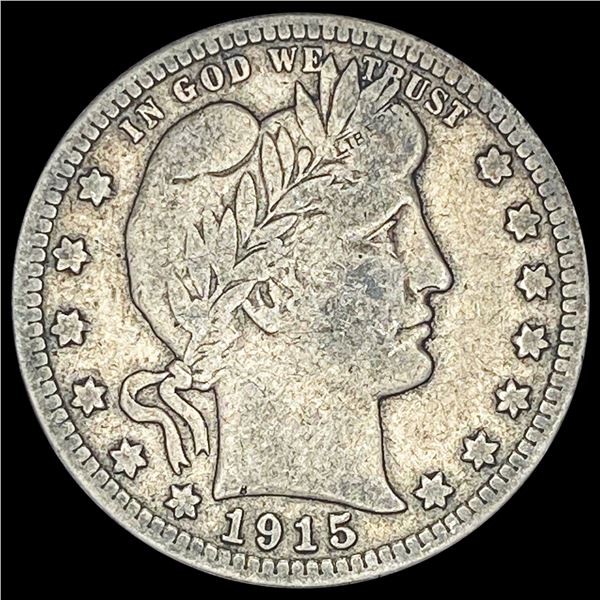 1915-S Silver Barber Quarter LIGHTLY  CIRCULATED
