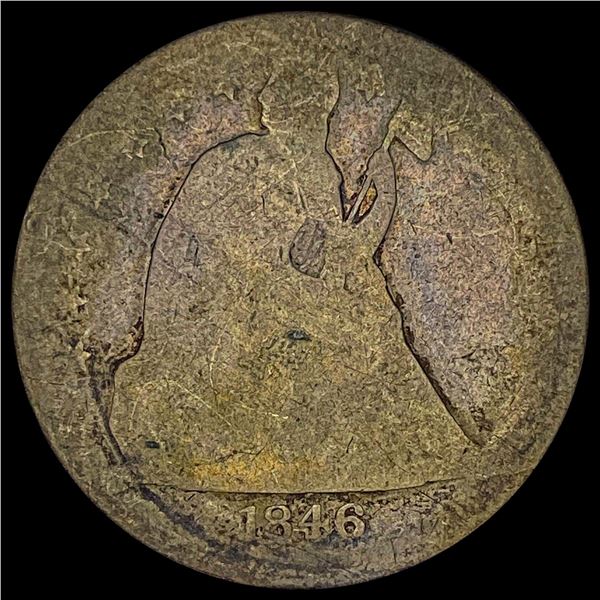 1846-O Silver Seated Liberty Dollar NICELY  CIRCULATED