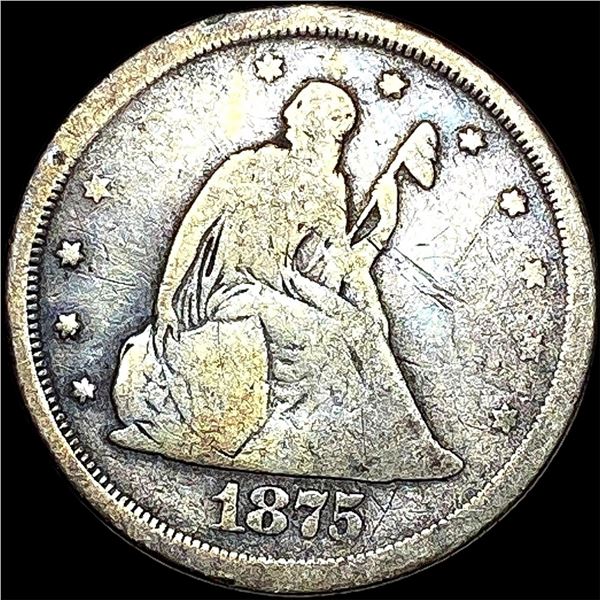 1875-S Silver Twenty Cent Piece LIGHTLY  CIRCULATED