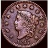 Image 1 : 1827 Coronet Head Large Cent CLOSELY  UNCIRCULATED
