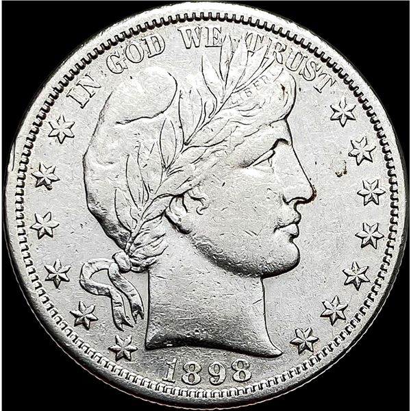 1898-S Silver Barber Half Dollar CLOSELY  UNCIRCULATED