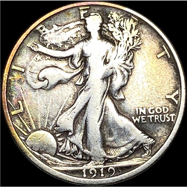 1919-D Silver Walking Liberty Half Dollar  LIGHTLY CIRCULATED