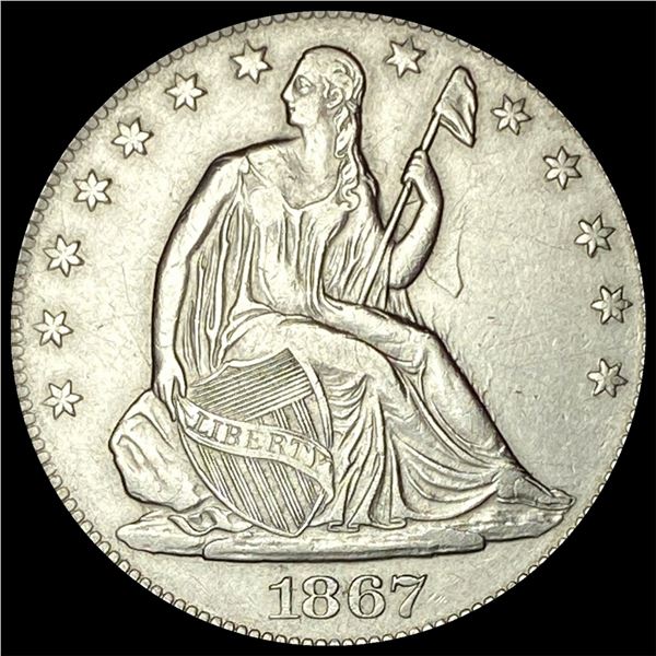 1867-S Seated Liberty Half Dollar CLOSELY UNCIRCULATED
