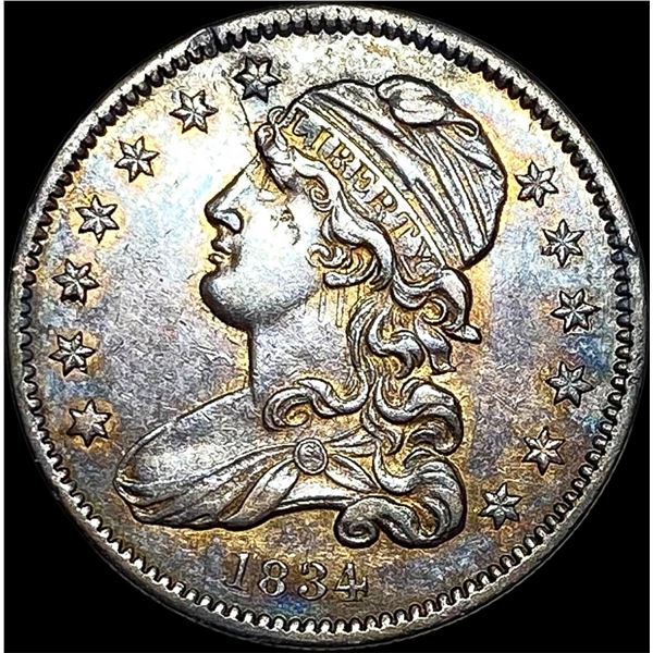 1834 Capped Bust Silver Quarter CLOSELY UNCIRCULATED