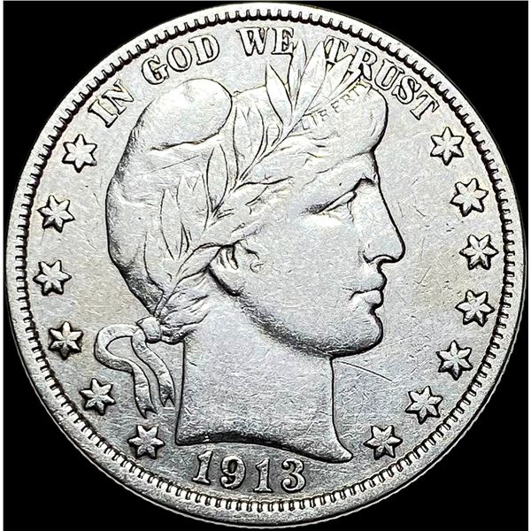 1913 Barber Half Dollar LIGHTLY CIRCULATED