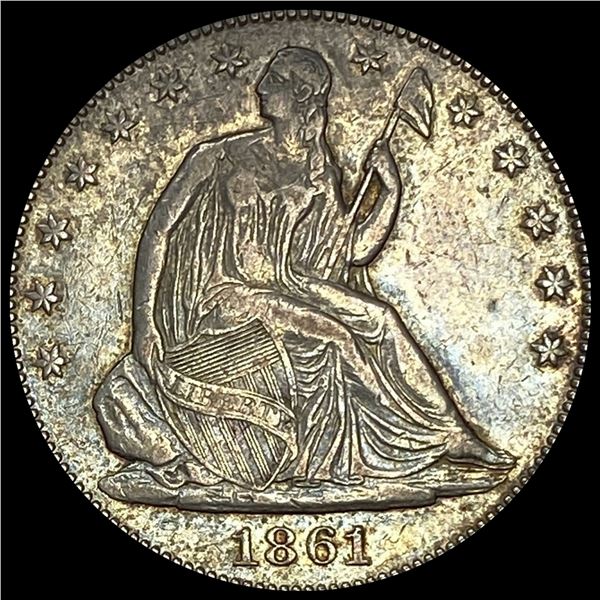1861 Seated Liberty Half Dollar CLOSELY UNCIRCULATED
