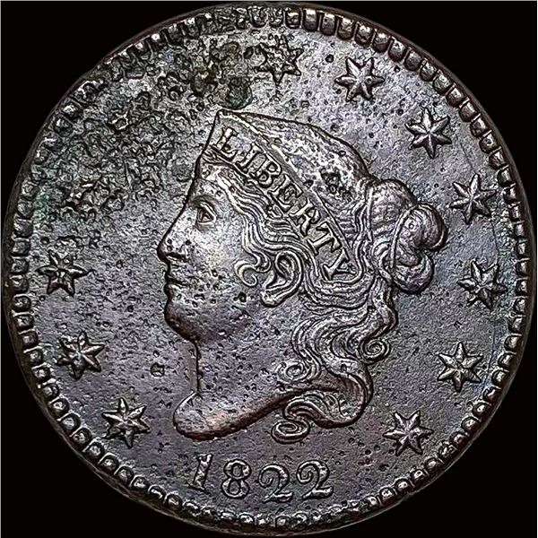 1822 Coronet Head Large Cent LIGHTLY  CIRCULATED