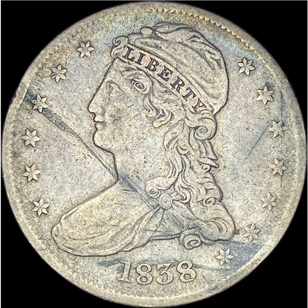 1838 Capped Bust Half Dollar NEARLY UNCIRCULATED