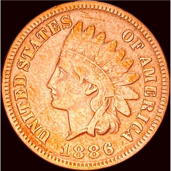 1886 Indian Head Cent TY 3 Bronze CLOSELY UNCIRCULATED