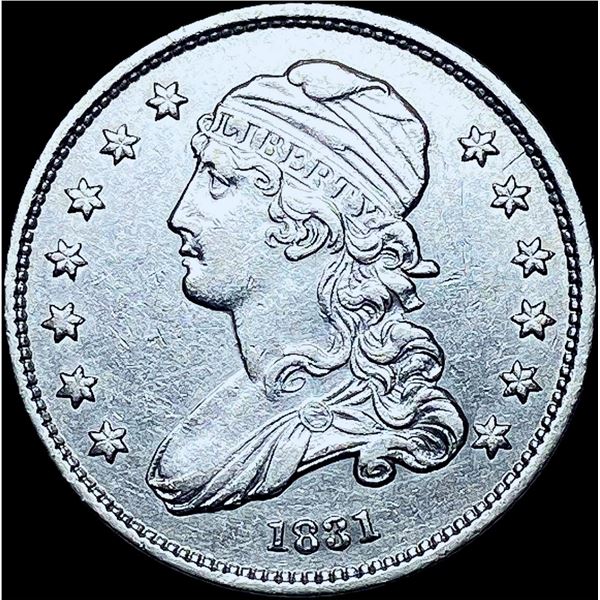 1831 Capped Bust Silver Quarter CHOICE AU