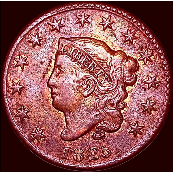 1825 Coronet Head Large Cent CLOSELY UNCIRCULATED