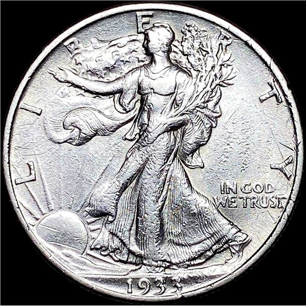 1933-S Silver Walking Liberty Half Dollar CLOSELY UNCIRCULATED