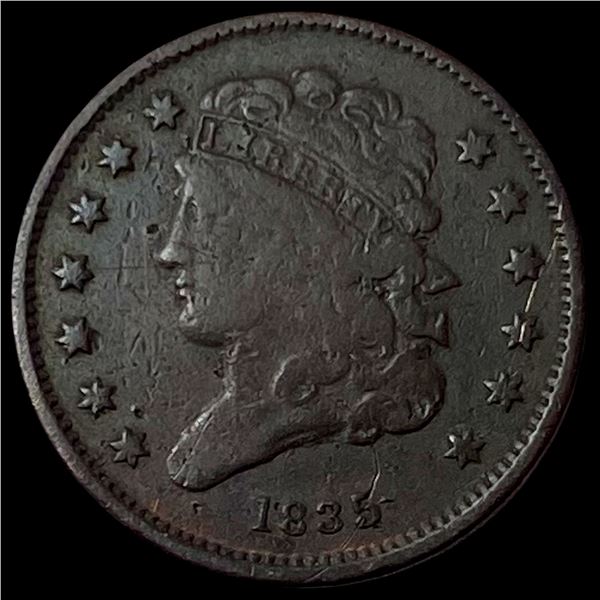 1835 Classic Head Half Cent NICELY CIRCULATED