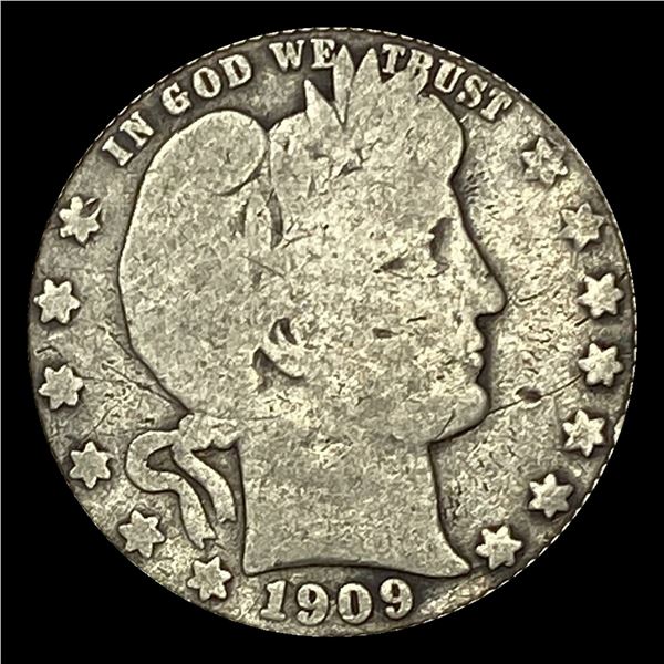 1909-O Barber Quarter NICELY CIRCULATED