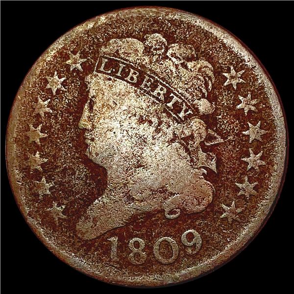 1809 Classic Head Half Cent NICELY CIRCULATED