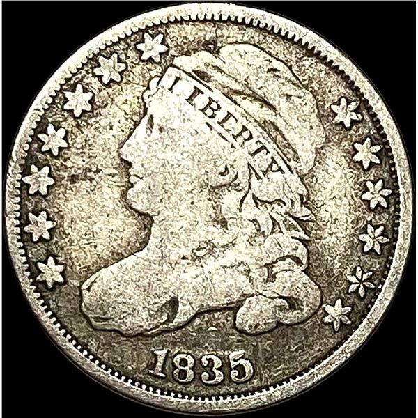 1835 Capped Bust Dime LIGHTLY CIRCULATED