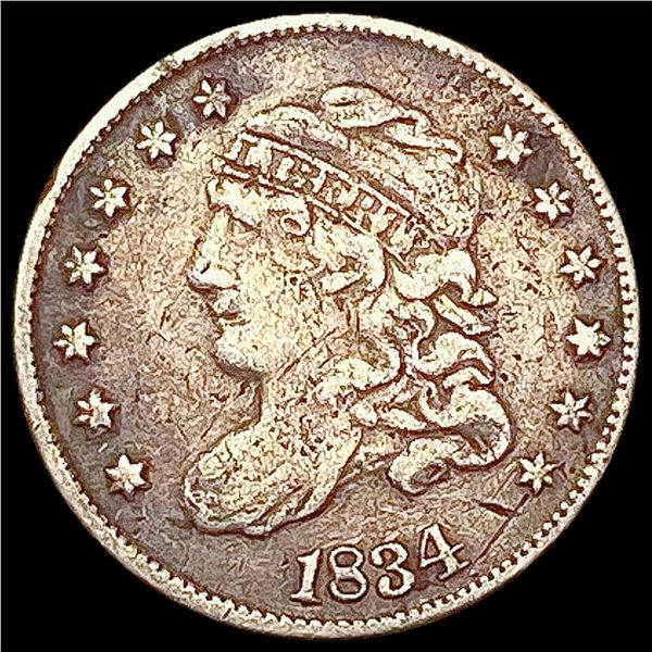 1834 Capped Bust Half Dime LIGHTLY CIRCULATED