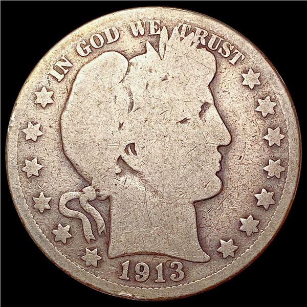 1913 Barber Half Dollar NICELY CIRCULATED