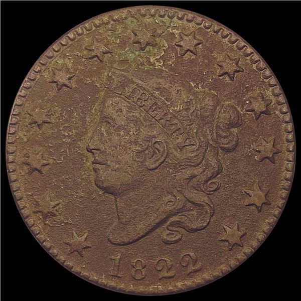 1822 Coronet Head Large Cent CLOSELY UNCIRCULATED