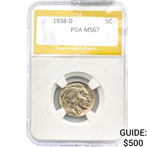 1938-D Buffalo Nickel PGA MS67