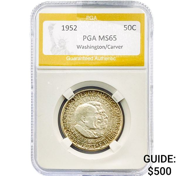 1952 Washington Carver Half Dollar PGA MS65