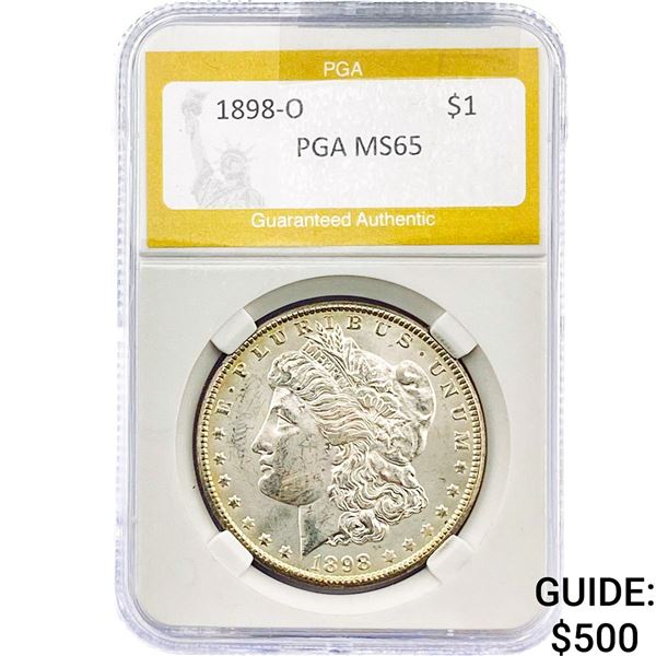 1898-O Morgan Silver Dollar PGA MS65