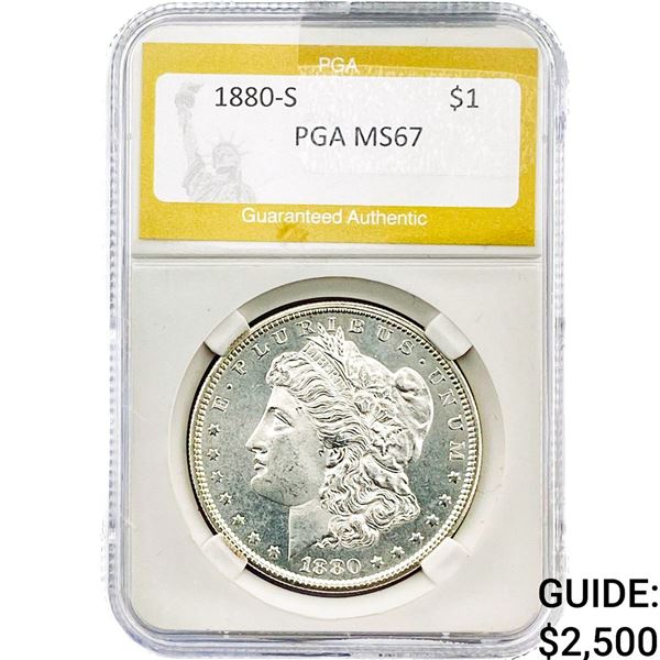 1880-S Morgan Silver Dollar PGA MS67