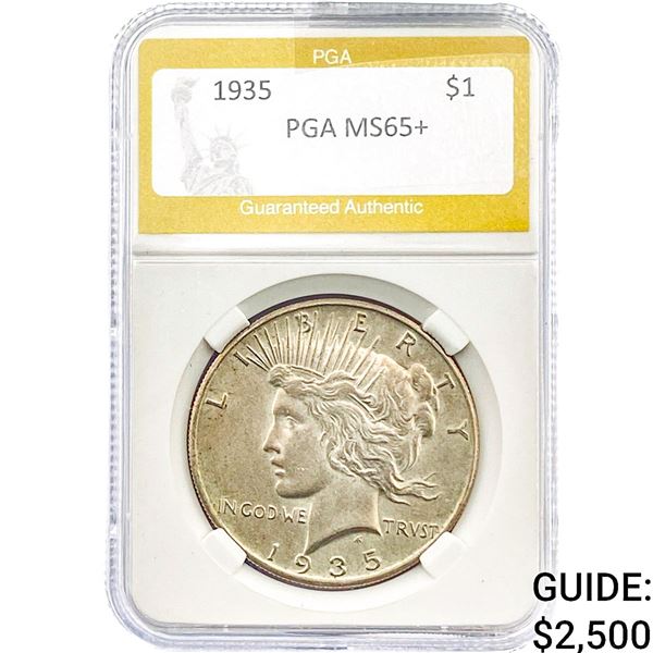 1935 Silver Peace Dollar PGA MS65+