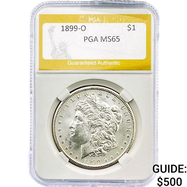 1899-O Morgan Silver Dollar PGA MS65