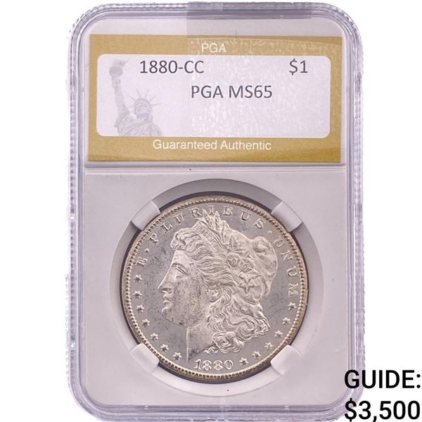 1880-CC Morgan Silver Dollar PGA MS65