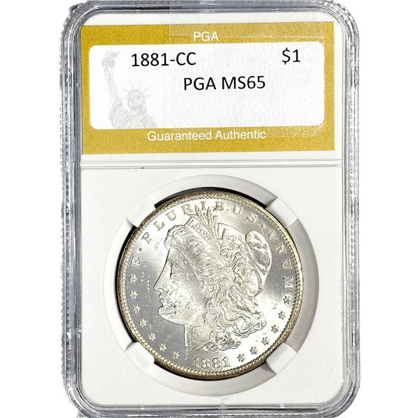 1881-CC Morgan Silver Dollar PGA MS65