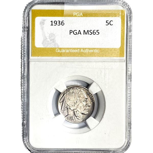 1936 Buffalo Nickel PGA MS65