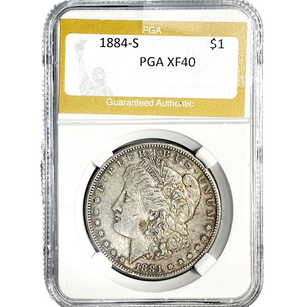 1884-S Morgan Silver Dollar PGA XF40