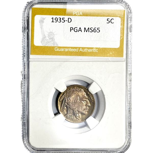 1935-D Buffalo Nickel PGA MS65