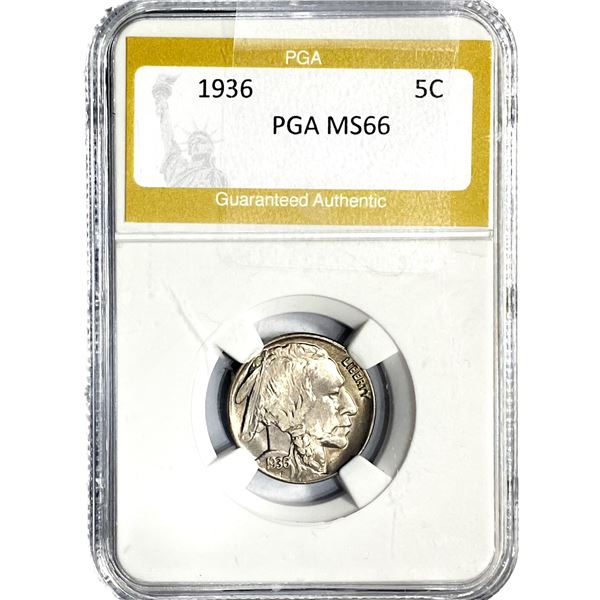 1936 Buffalo Nickel PGA MS66
