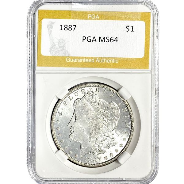 1887 Morgan Silver Dollar PGA MS64