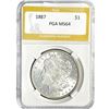 Image 1 : 1887 Morgan Silver Dollar PGA MS64