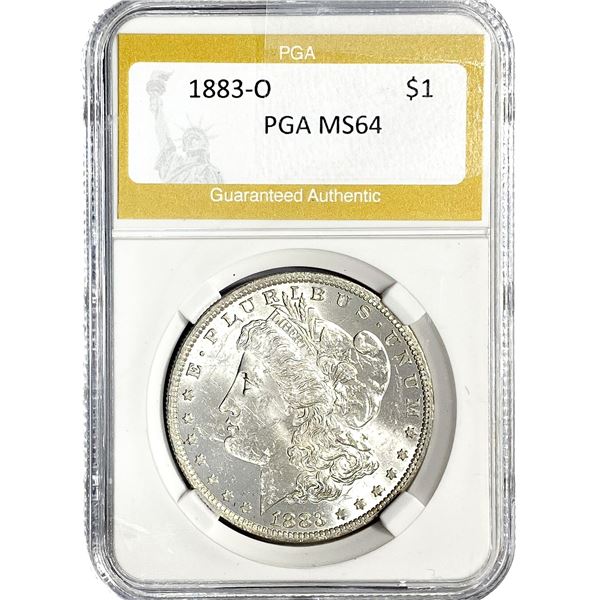 1883-O Morgan Silver Dollar PGA MS64