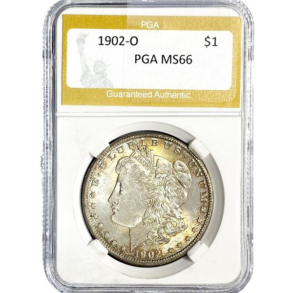 1902-O Morgan Silver Dollar PGA MS66