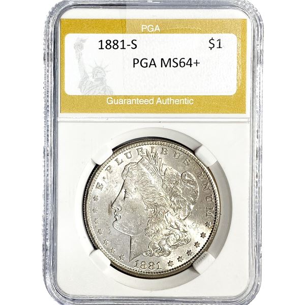 1881-S Morgan Silver Dollar PGA MS64+