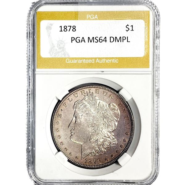 1878 Morgan Silver Dollar PGA MS64 DMPL