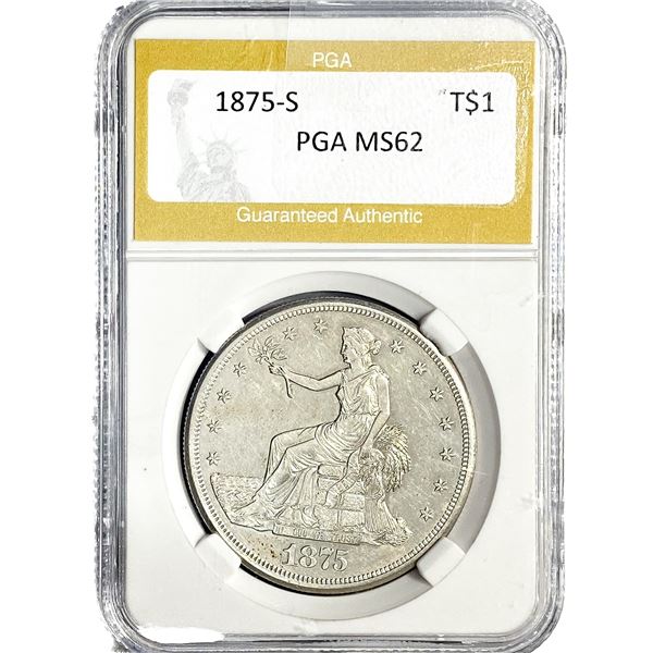 1875-S Silver Trade Dollar PGA MS62