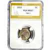 Image 1 : 1913 Buffalo Nickel PGA MS67 Type 1